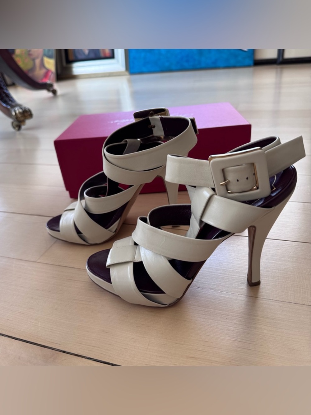 Roger Vivier strap heep sandals